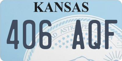 KS license plate 406AQF