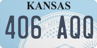 KS license plate 406AQQ