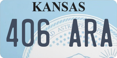 KS license plate 406ARA