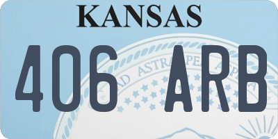 KS license plate 406ARB
