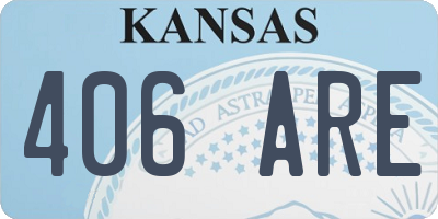 KS license plate 406ARE