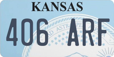 KS license plate 406ARF