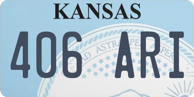 KS license plate 406ARI