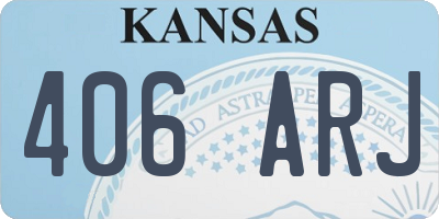 KS license plate 406ARJ