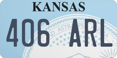 KS license plate 406ARL