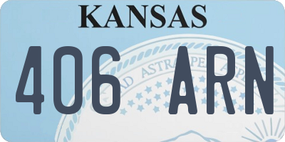 KS license plate 406ARN