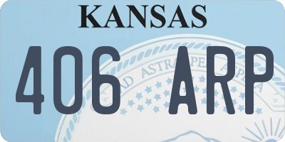 KS license plate 406ARP