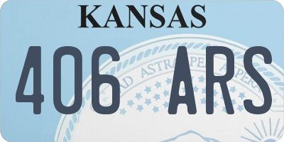 KS license plate 406ARS