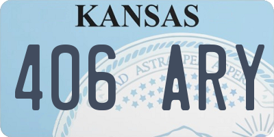 KS license plate 406ARY
