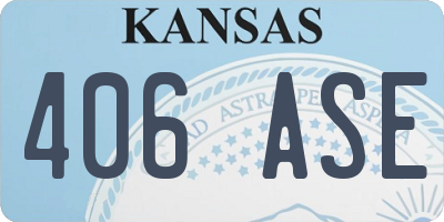 KS license plate 406ASE