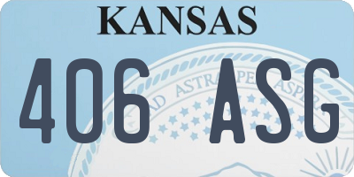 KS license plate 406ASG