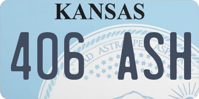 KS license plate 406ASH
