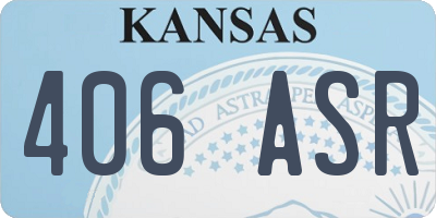 KS license plate 406ASR