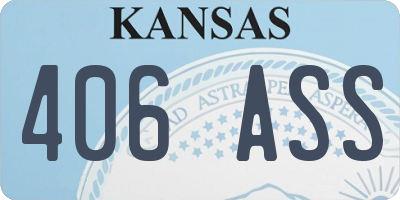 KS license plate 406ASS