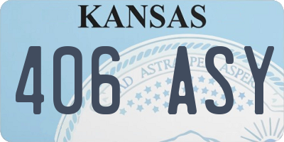 KS license plate 406ASY
