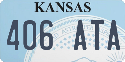 KS license plate 406ATA
