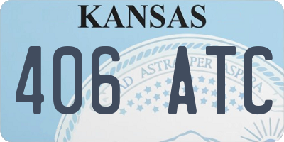 KS license plate 406ATC