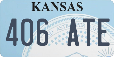 KS license plate 406ATE