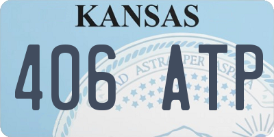 KS license plate 406ATP