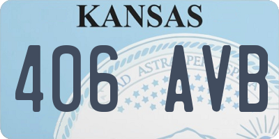 KS license plate 406AVB