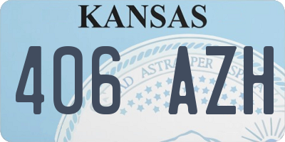 KS license plate 406AZH