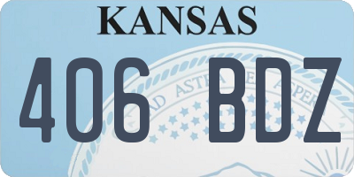 KS license plate 406BDZ