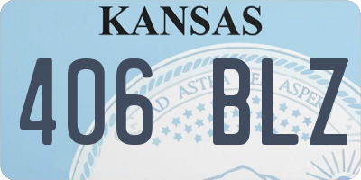 KS license plate 406BLZ