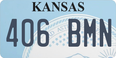 KS license plate 406BMN