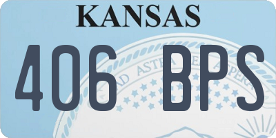 KS license plate 406BPS