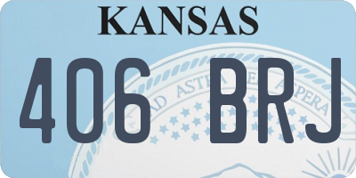 KS license plate 406BRJ