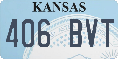 KS license plate 406BVT