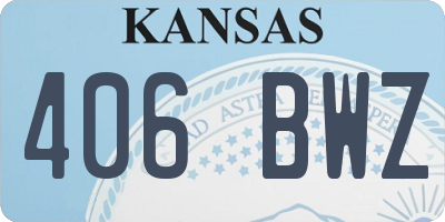 KS license plate 406BWZ