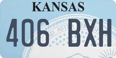 KS license plate 406BXH