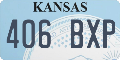 KS license plate 406BXP