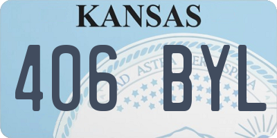 KS license plate 406BYL
