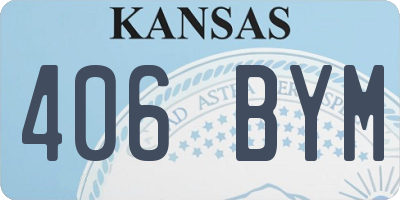 KS license plate 406BYM