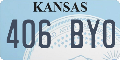 KS license plate 406BYO