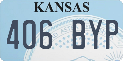 KS license plate 406BYP