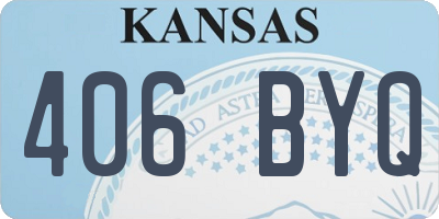 KS license plate 406BYQ