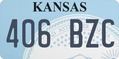 KS license plate 406BZC