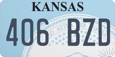 KS license plate 406BZD