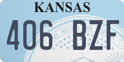 KS license plate 406BZF