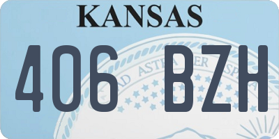 KS license plate 406BZH