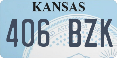 KS license plate 406BZK