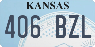 KS license plate 406BZL