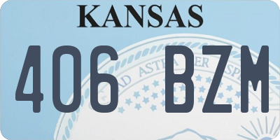 KS license plate 406BZM