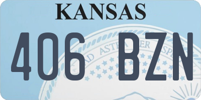 KS license plate 406BZN