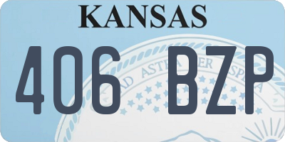 KS license plate 406BZP