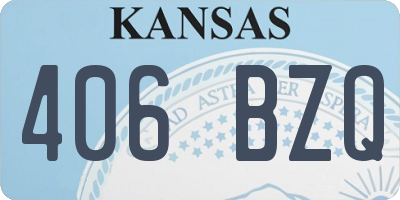 KS license plate 406BZQ