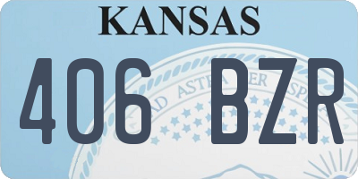 KS license plate 406BZR